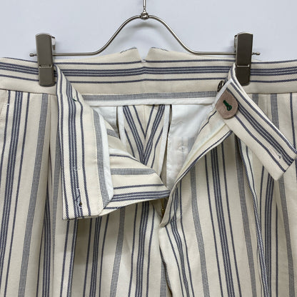 BERWICH ベルウィッチ sb1087 コットンストライプ 2インプリーツアジャスターパンツ ボトムス 50