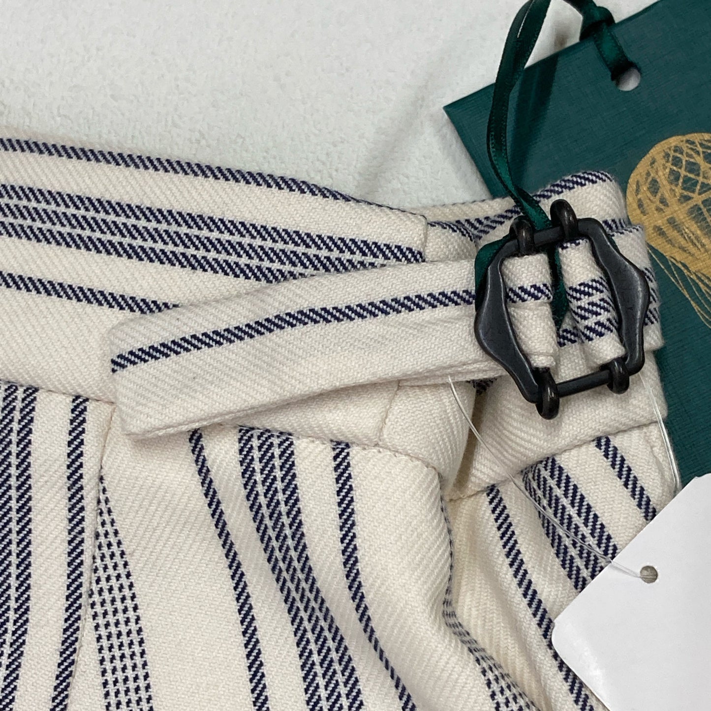 BERWICH ベルウィッチ sb1087 コットンストライプ 2インプリーツアジャスターパンツ ボトムス 50