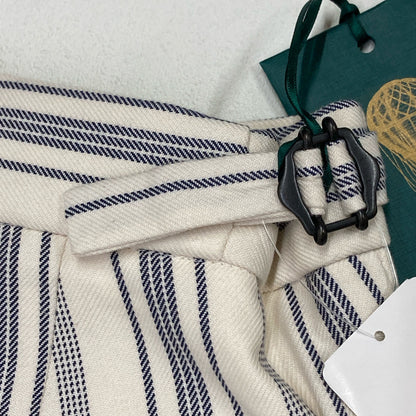 BERWICH ベルウィッチ sb1087 コットンストライプ 2インプリーツアジャスターパンツ ボトムス 50