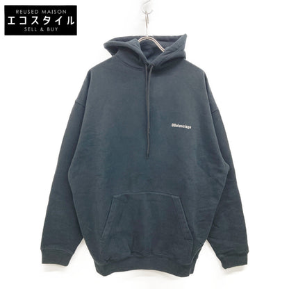 BALENCIAGA バレンシアガ 新品同様 570811 TJV85 コットン BBロゴ刺繍 スウェットフーディプルオーバー トップス S