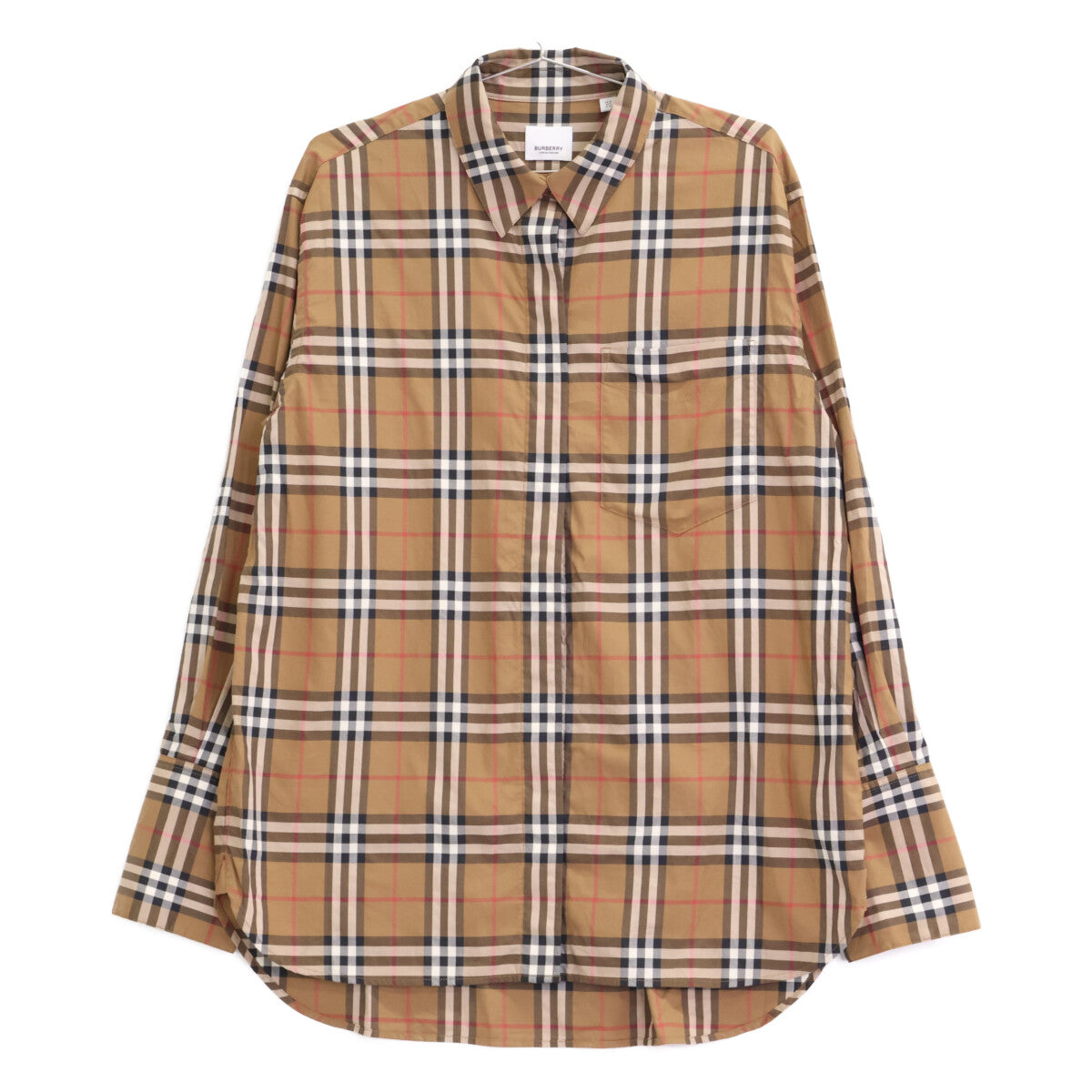 BURBERRY LONDON バーバリーロンドン 8084310 ﾌﾞﾗｳﾝ ﾃｨｯｼ期 ﾒｶﾞﾁｪｯｸ ｶｯﾀｰｼｬﾂ トップス 42