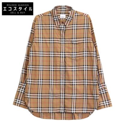 BURBERRY LONDON バーバリーロンドン 8084310 ﾌﾞﾗｳﾝ ﾃｨｯｼ期 ﾒｶﾞﾁｪｯｸ ｶｯﾀｰｼｬﾂ トップス 42
