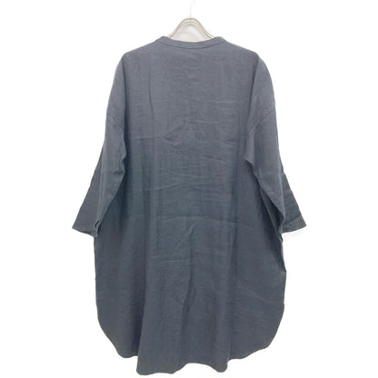 Babaghuri ババグーリ J0581FB411 リネンシルク スタンドカラーシャツ ワンピース M