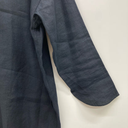 Babaghuri ババグーリ J0581FB411 リネンシルク スタンドカラーシャツ ワンピース M