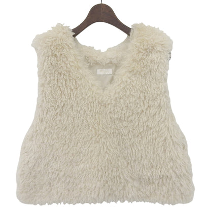 BALLSEY ボールジー プードルファー Vネックベスト レディース ライトベージュ 36 ベスト 36