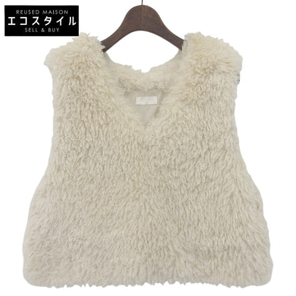 BALLSEY ボールジー プードルファー Vネックベスト レディース ライトベージュ 36 ベスト 36