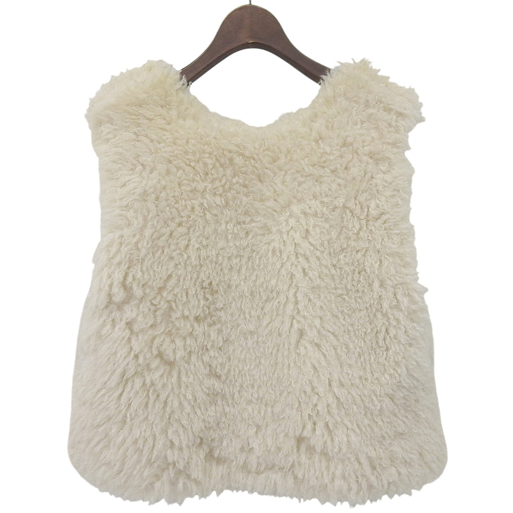 BALLSEY ボールジー プードルファー Vネックベスト レディース ライトベージュ 36 ベスト 36