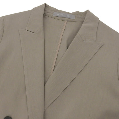 theory luxe セオリーリュクス 美品 リネン混 ダブルブレスト テーラード ジャケット レディース ベージュ S32 24SS 03-4204104 ジャケット S32