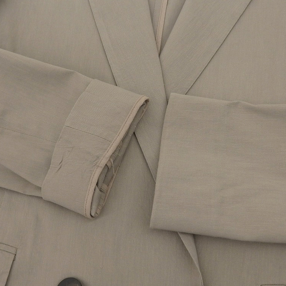 theory luxe セオリーリュクス 美品 リネン混 ダブルブレスト テーラード ジャケット レディース ベージュ S32 24SS 03-4204104 ジャケット S32