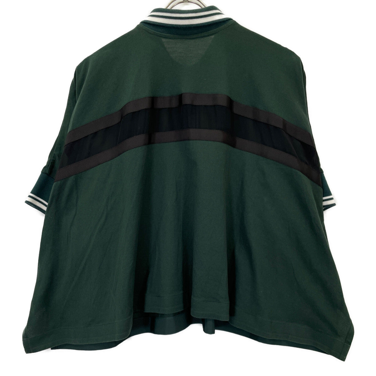 sacai サカイ 22-05980 22SS ｸﾞﾘｰﾝ S Pique Polo Shirt 半袖ﾎﾟﾛｼｬﾂ トップス 2