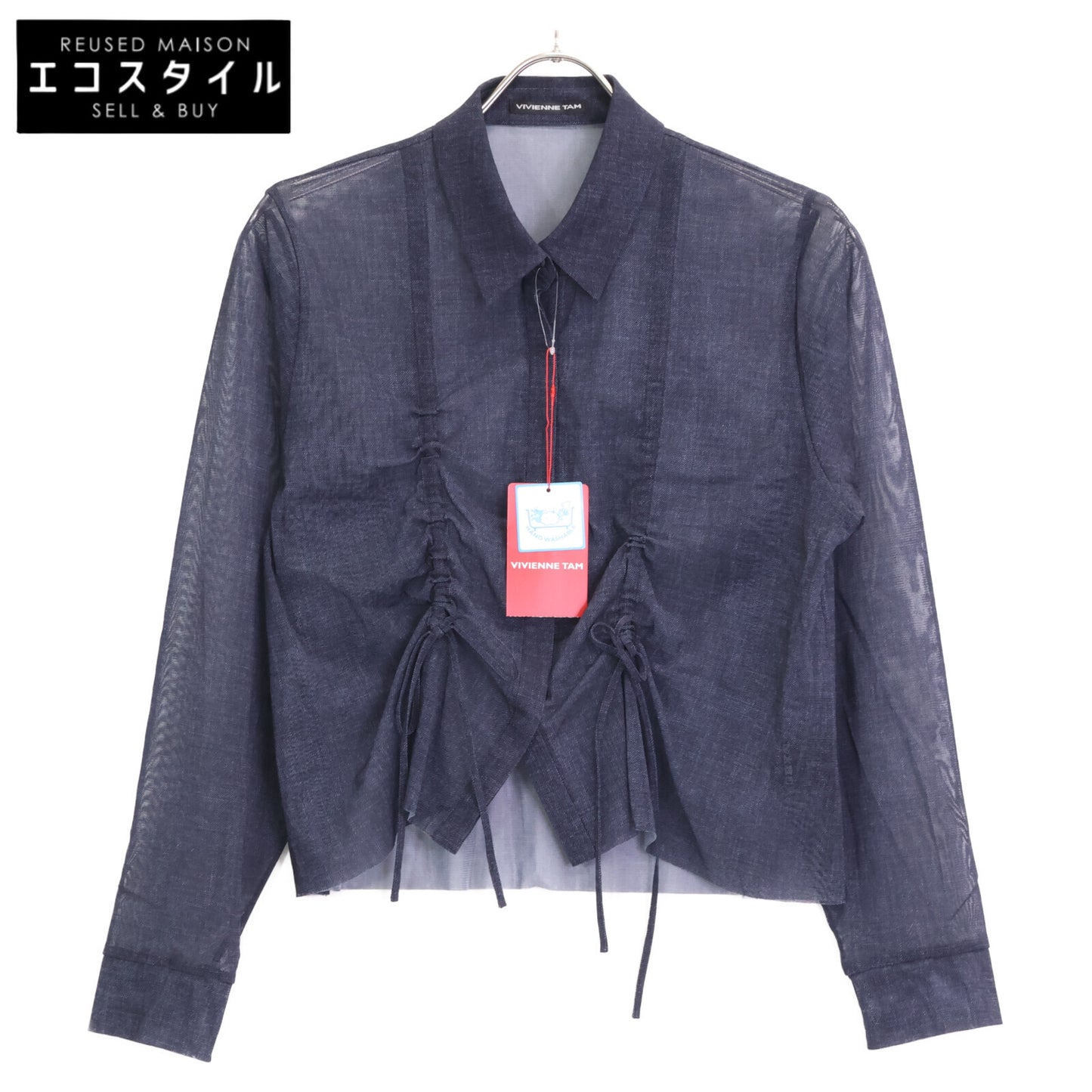 VIVIENNE TAM ヴィヴィアンタム 【美品】15175413 Sheer denim シアーデニム 長袖ブラウス/ トップス 38