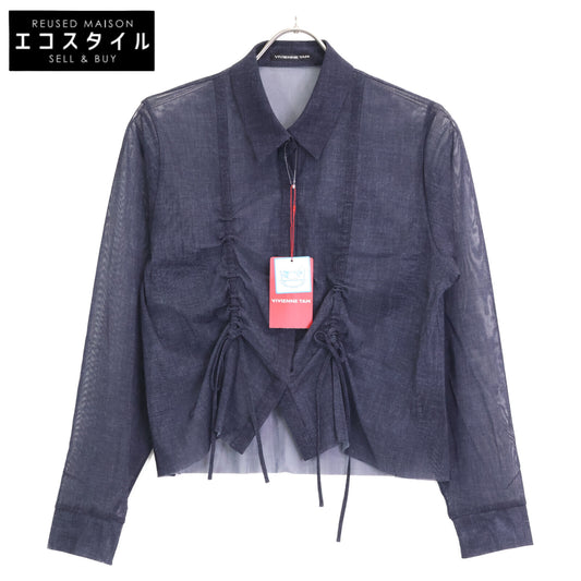 VIVIENNE TAM ヴィヴィアンタム 【美品】15175413 Sheer denim シアーデニム 長袖ブラウス/ トップス 38