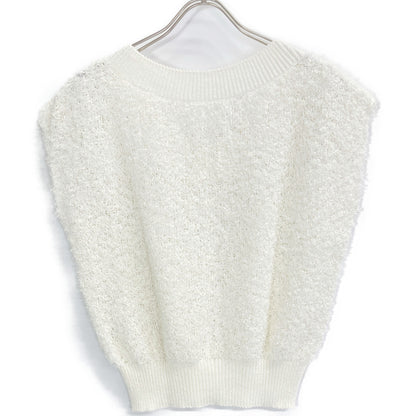 ANAYI アナイ 25年製 ﾎﾜｲﾄ GIMAﾌｪｻﾞｰVﾌﾟﾙｵｰﾊﾞｰ トップス 36