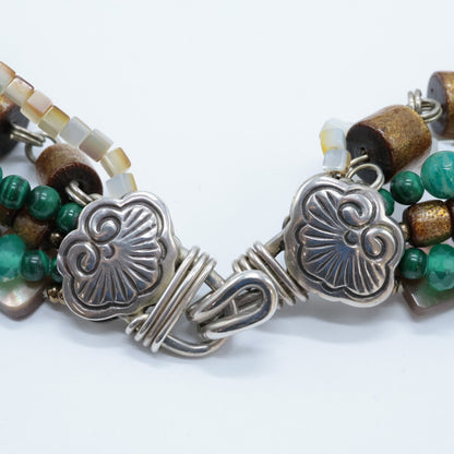 STEPHEN DWECK スティーブンデュエック 925 ターコイズ、パール、クォーツ、天然石 マルチストーン ネックレス