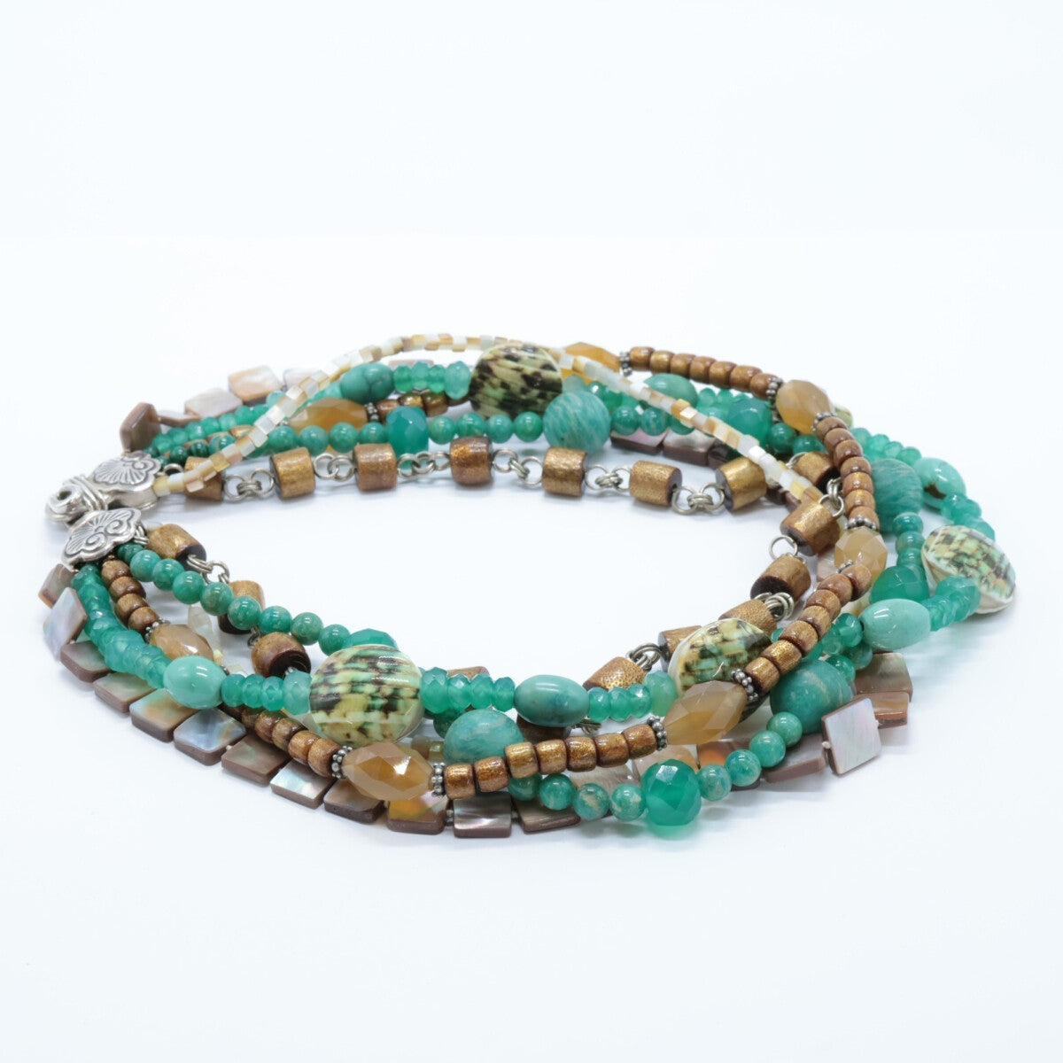 STEPHEN DWECK スティーブンデュエック 925 ターコイズ、パール、クォーツ、天然石 マルチストーン ネックレス