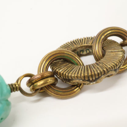 STEPHEN DWECK スティーブンデュエック ターコイズ/コーラル チェーン ネックレス