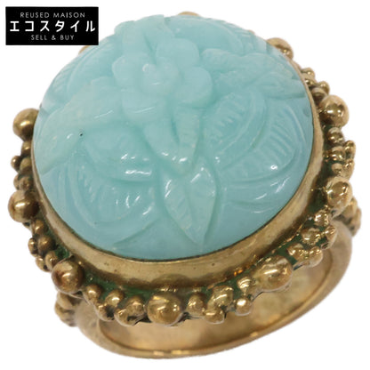 STEPHEN DWECK スティーブンデュエック フラワーカービング カラーストーン リング 指輪