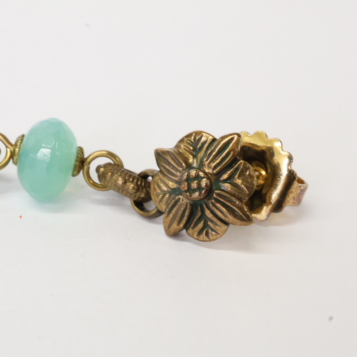 STEPHEN DWECK スティーブンデュエック フラワーカービング カラーストーン ドロップ ピアス