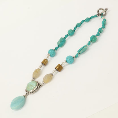 STEPHEN DWECK スティーブンデュエック STERLING ターコイズ/カラーストーン ネックレス