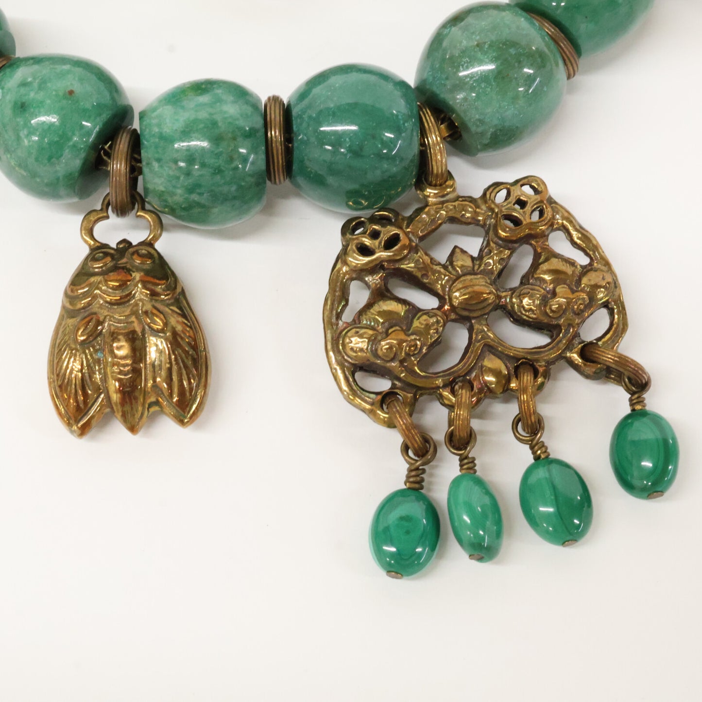 STEPHEN DWECK スティーブンデュエック チャーム付 グリーンターコイズ ブレスレット