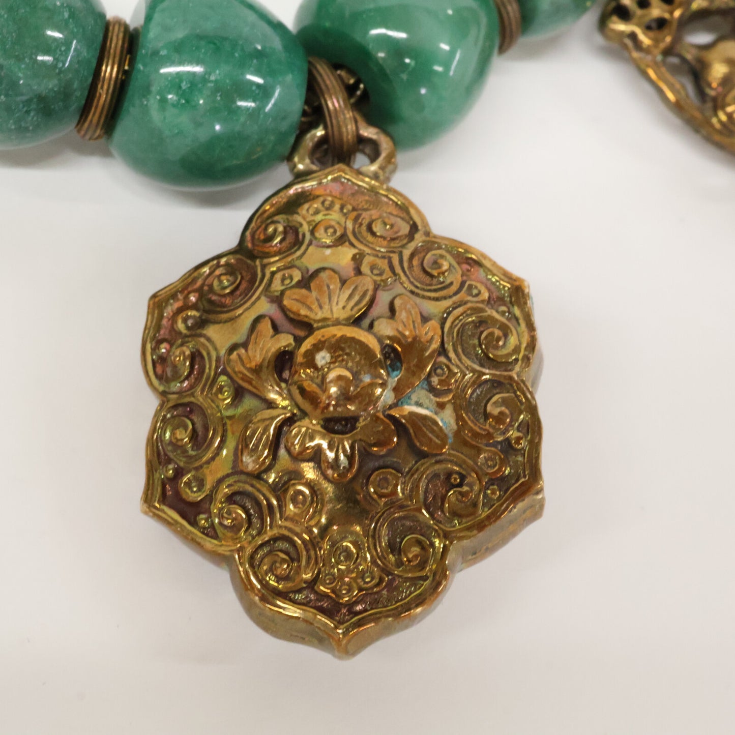 STEPHEN DWECK スティーブンデュエック チャーム付 グリーンターコイズ ブレスレット