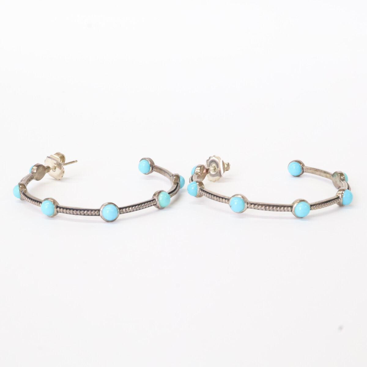 STEPHEN DWECK スティーブンデュエック Sterling ターコイズ フープ ピアス