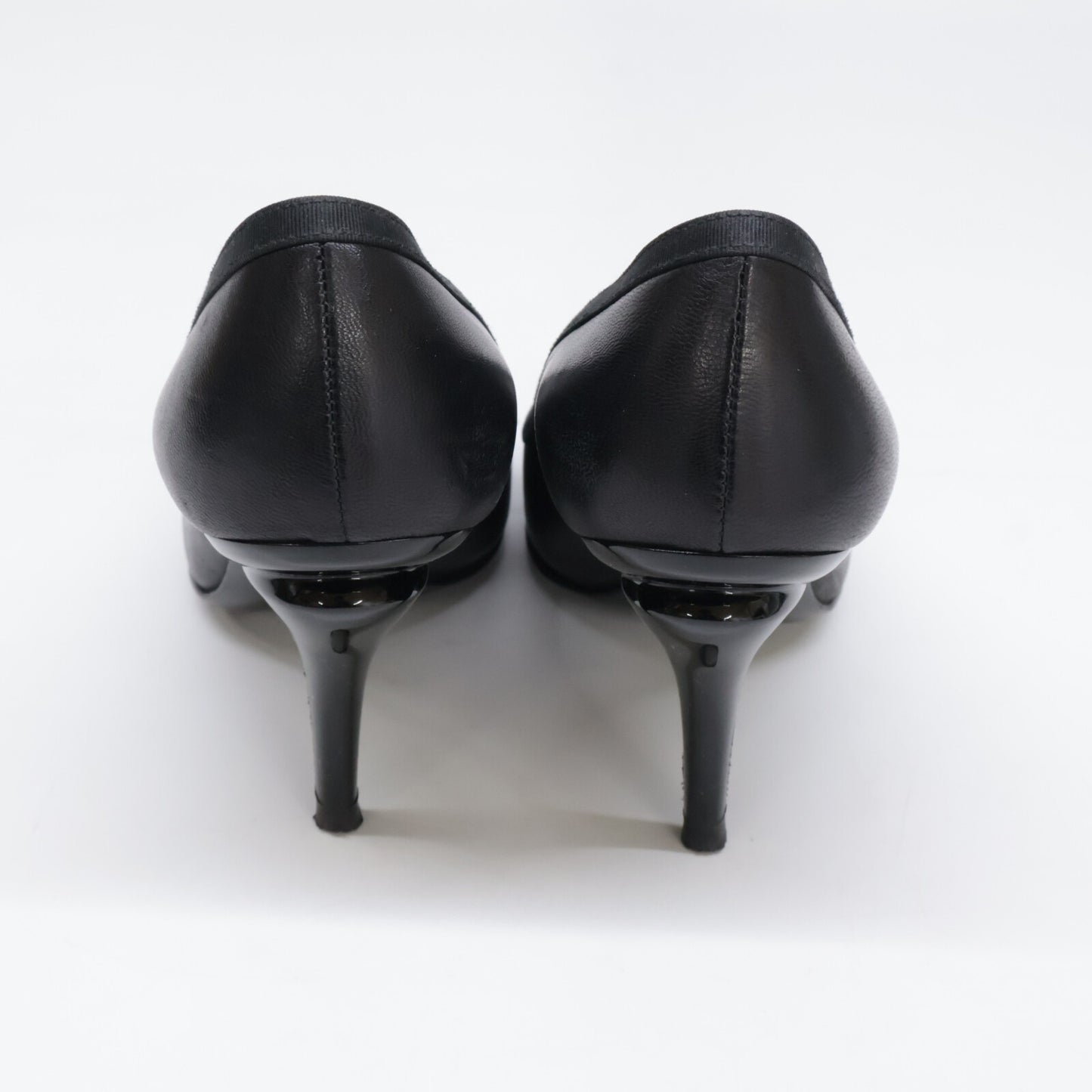 CHANEL シャネル G26728 グログラン リボン カーフ/パテント シューズ 34C