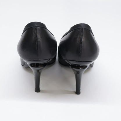 CHANEL シャネル G26728 グログラン リボン カーフ/パテント シューズ 34C