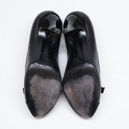 CHANEL シャネル G26728 グログラン リボン カーフ/パテント シューズ 34C