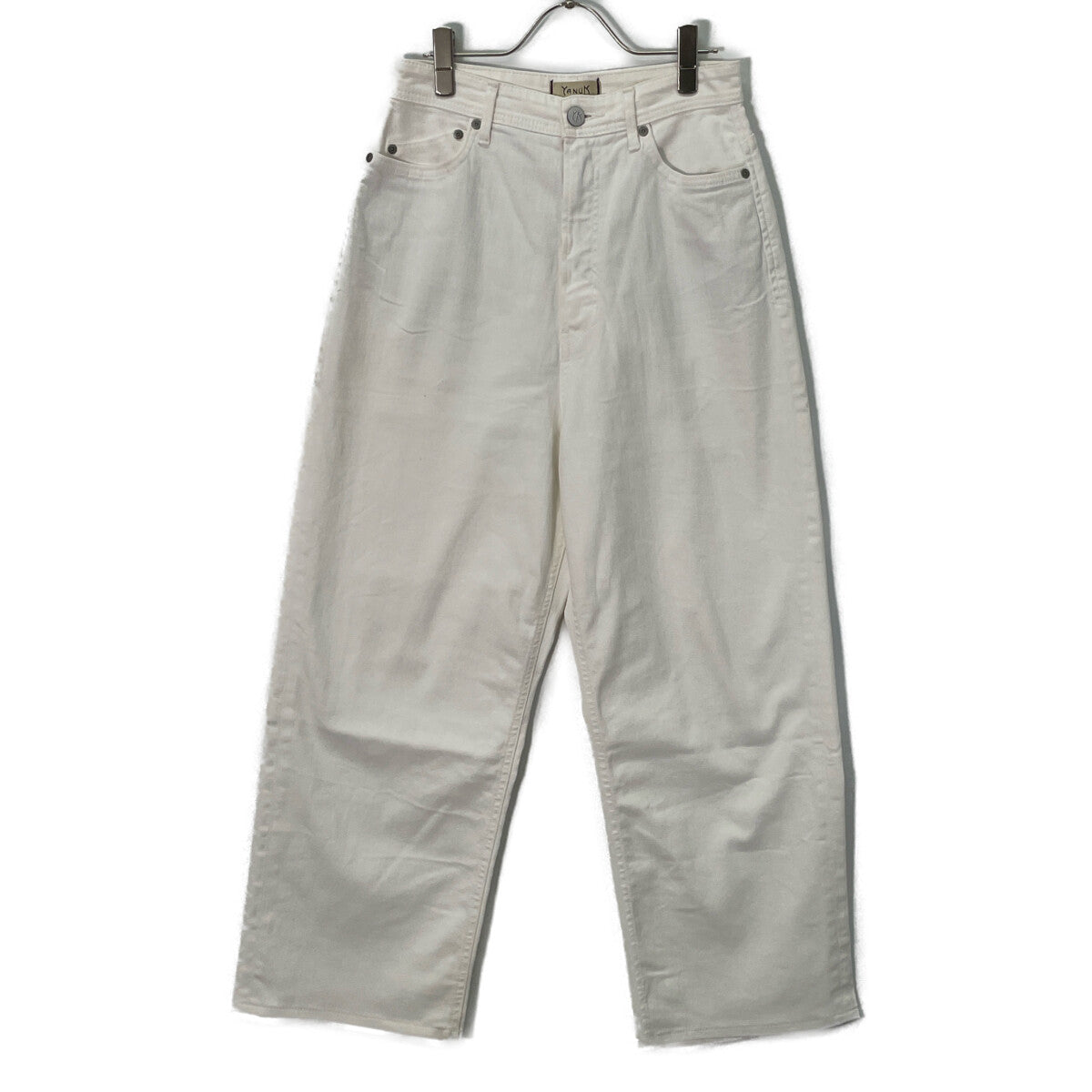 YANUK ヤヌーク 57142228 ｴｱﾘｰﾎﾜｲﾄ Really Light/Spill Proof ﾙｰｽﾞｽﾄﾚｰﾄ"JOAN" ﾃﾞﾆﾑﾊﾟﾝﾂ ボトムス 27