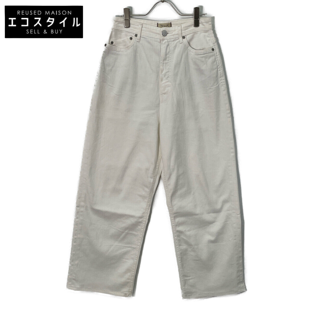 YANUK ヤヌーク 57142228 ｴｱﾘｰﾎﾜｲﾄ Really Light/Spill Proof ﾙｰｽﾞｽﾄﾚｰﾄ"JOAN" ﾃﾞﾆﾑﾊﾟﾝﾂ ボトムス 27