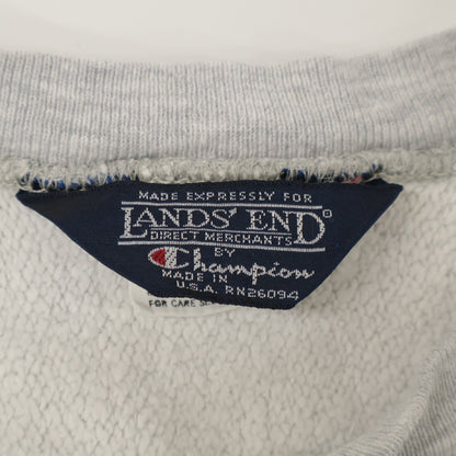 Champion チャンピオン 【LANDS'END】80's Wﾈｰﾑ ｸﾞﾚｰ 目無し ﾘﾊﾞｰｽｳｨｰﾌﾞｽｳｪｯﾄ トップス XXL