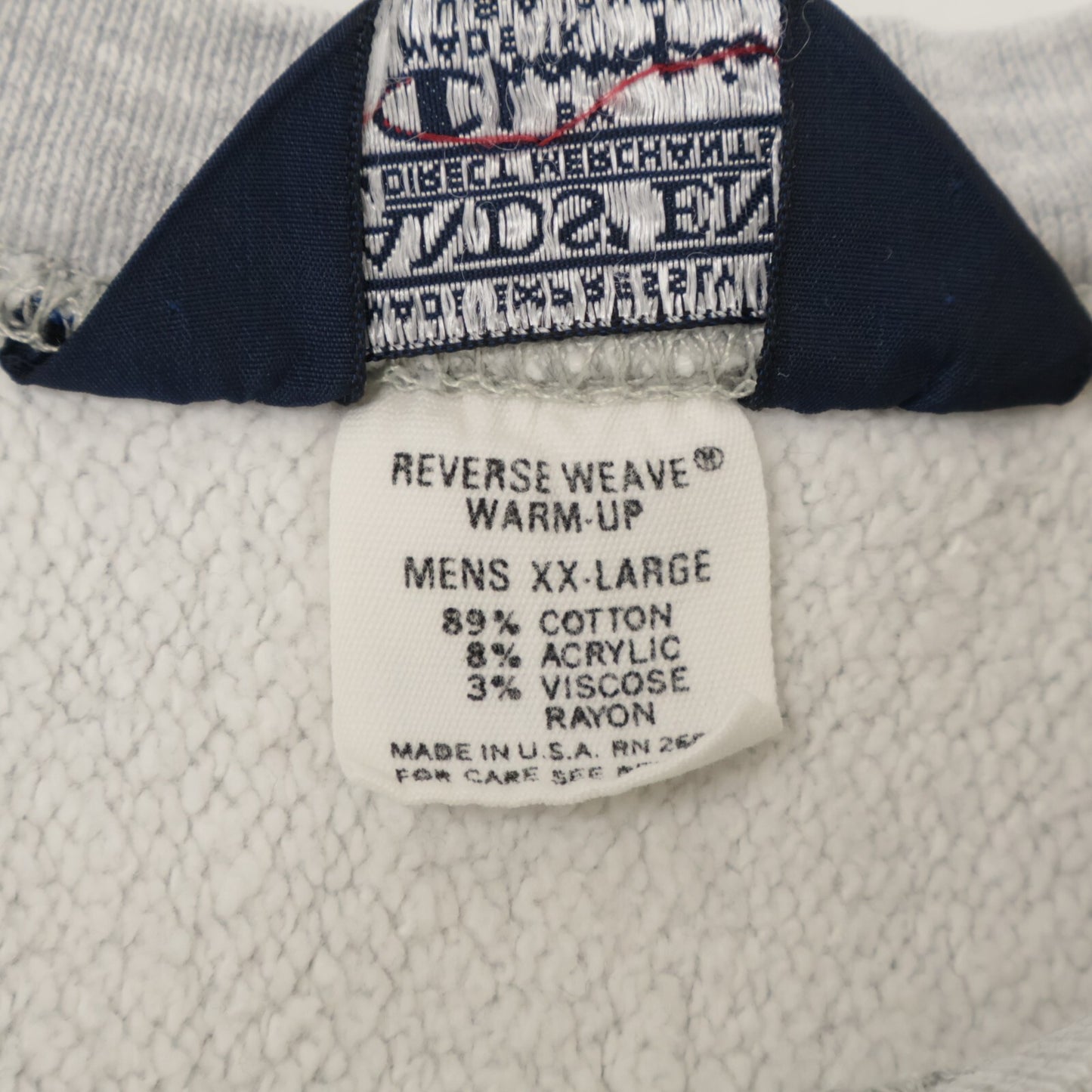 Champion チャンピオン 【LANDS'END】80's Wﾈｰﾑ ｸﾞﾚｰ 目無し ﾘﾊﾞｰｽｳｨｰﾌﾞｽｳｪｯﾄ トップス XXL