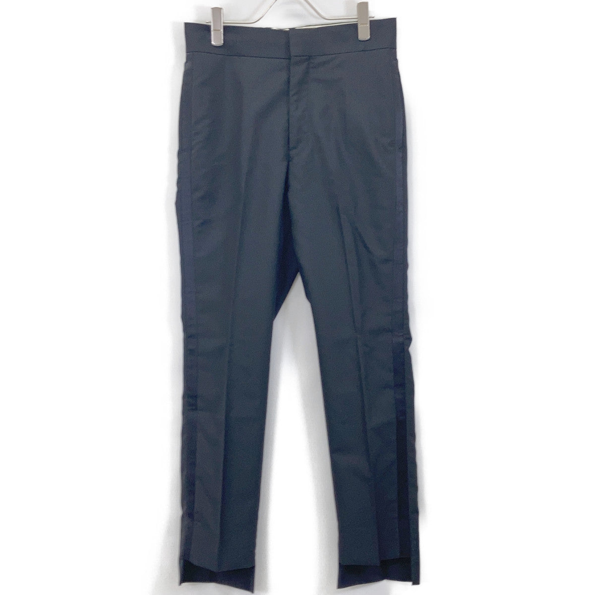 Chaos カオス CH005054ER ﾌﾞﾗｯｸ ｳｰﾙ×ﾓﾍｱ ｾﾝﾀｰﾌﾟﾚｽ ｻｲﾄﾞﾗｲﾝｿｳｼｮｸﾊﾟﾝﾂ ボトムス 表記無し