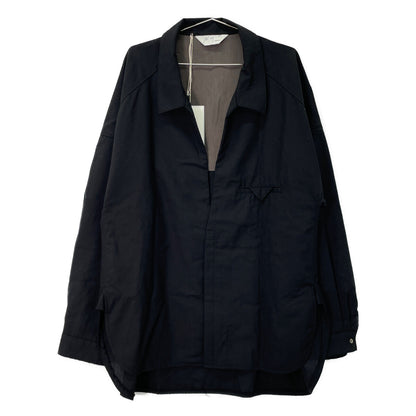 ANCELLM アンセルム ANC-SH71-B ﾌﾞﾗｯｸ WASH WOOL LONG SHIRT トップス 3