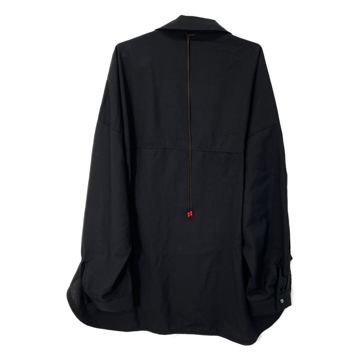 ANCELLM アンセルム ANC-SH71-B ﾌﾞﾗｯｸ WASH WOOL LONG SHIRT トップス 3