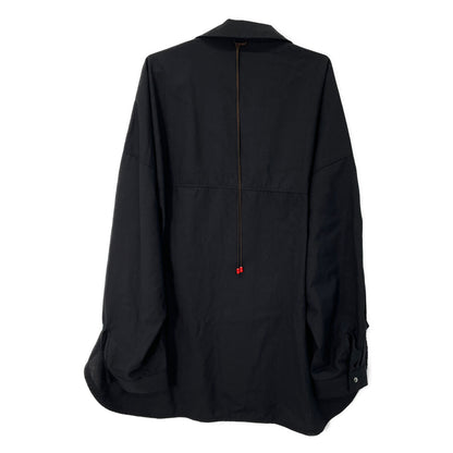 ANCELLM アンセルム ANC-SH71-B ﾌﾞﾗｯｸ WASH WOOL LONG SHIRT トップス 3