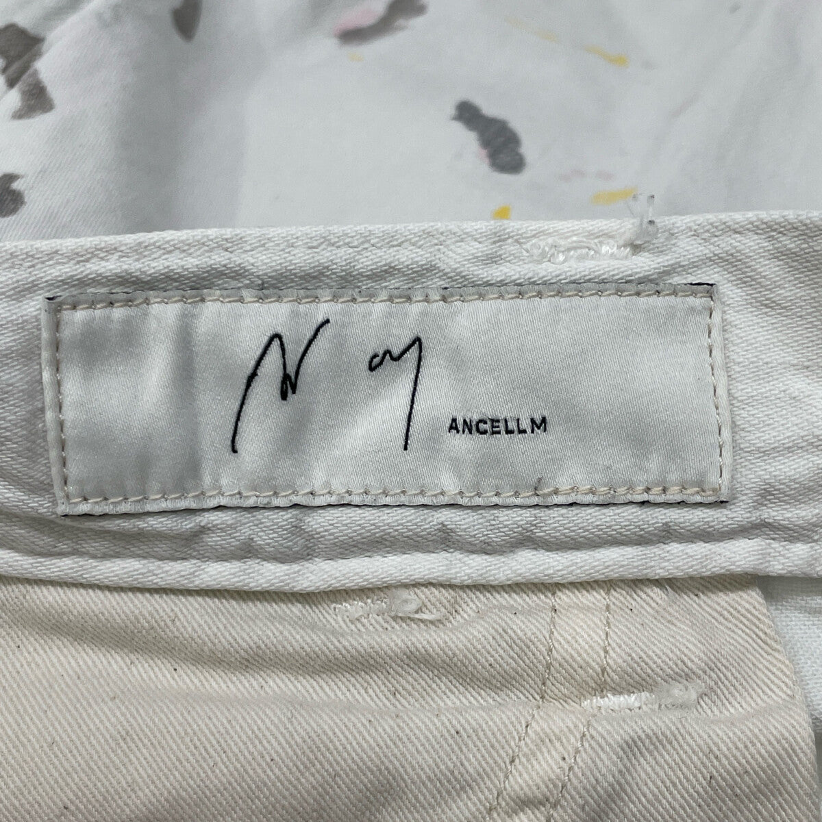 ANCELLM アンセルム ANC-PT71 ﾎﾜｲﾄ LIGHT OZ WIDE STRAIGHT DENIM PANTS ボトムス 2