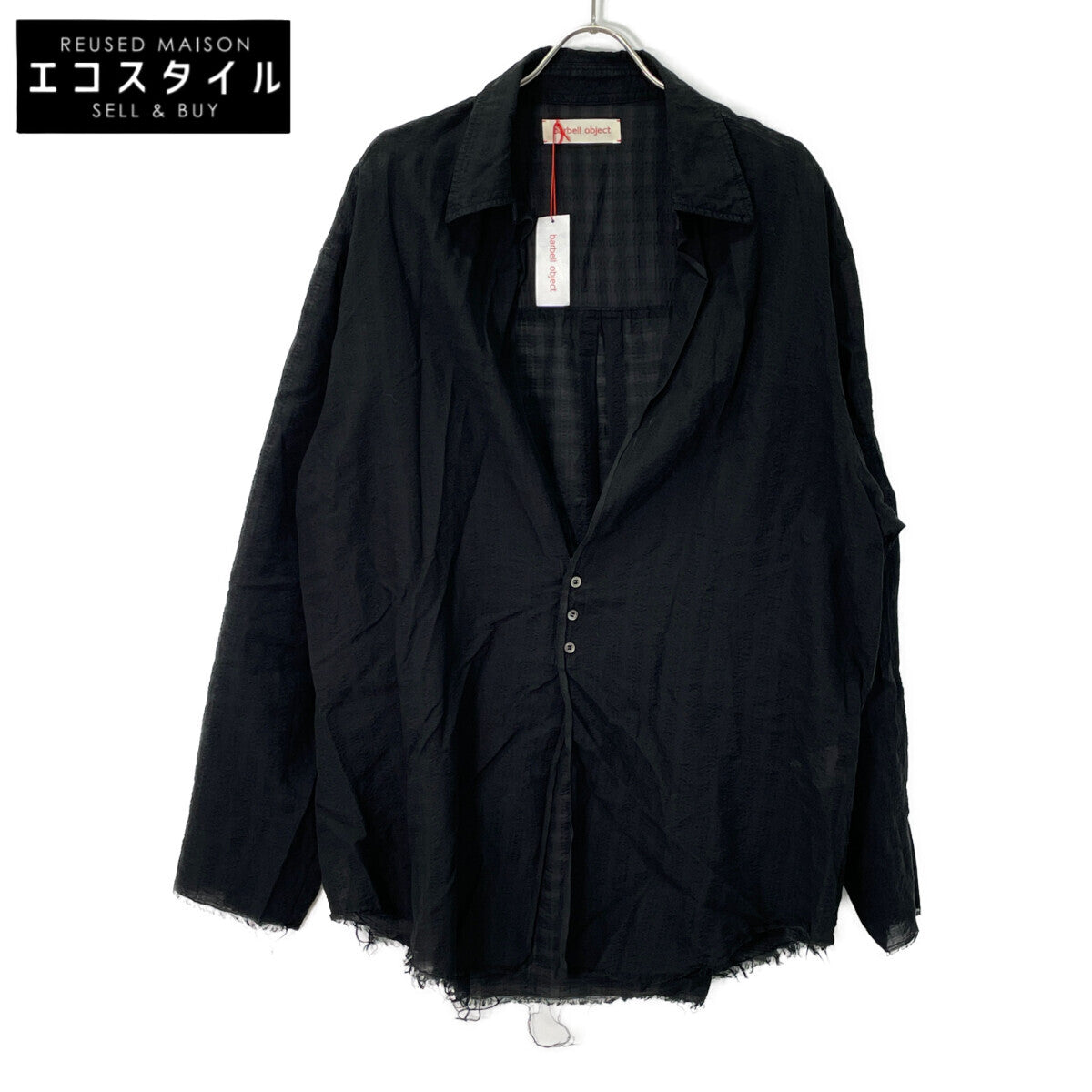 barbell object バーベルオブジェクト 25SS BO-04S06 ﾌﾞﾗｯｸ 3b sh 3Bｼｬﾂ トップス 2