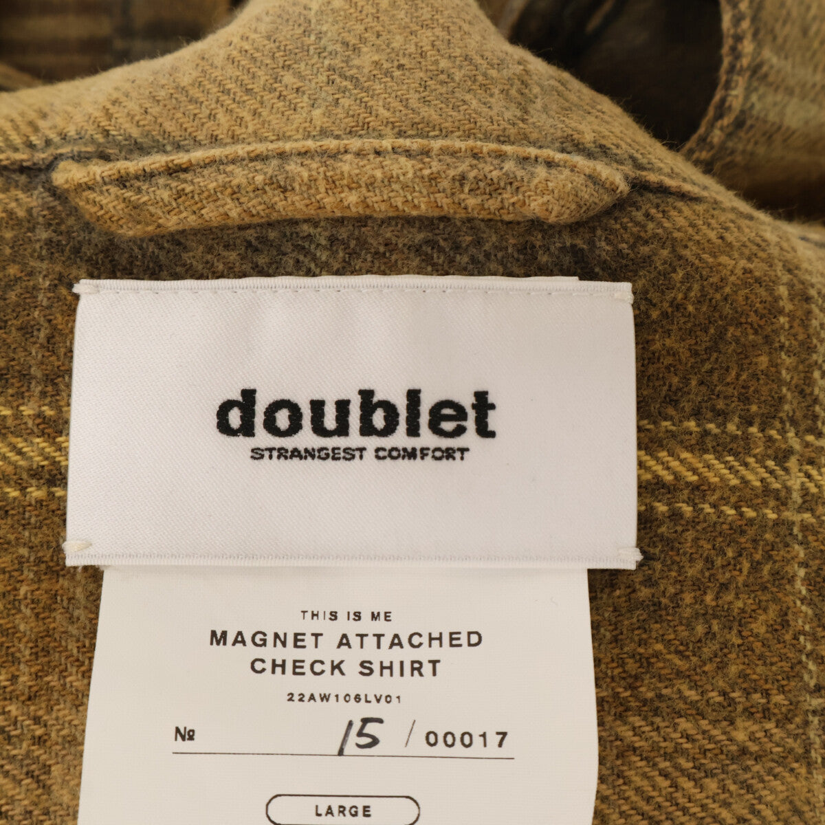 doublet ダブレット 22AW ﾌﾞﾗｳﾝ ﾗﾌﾞﾚｽ青山店3周年記念限定 ﾏｸﾞﾈｯﾄ ﾀﾞﾒｰｼﾞｼｬﾂ トップス L