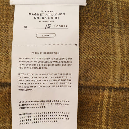 doublet ダブレット 22AW ﾌﾞﾗｳﾝ ﾗﾌﾞﾚｽ青山店3周年記念限定 ﾏｸﾞﾈｯﾄ ﾀﾞﾒｰｼﾞｼｬﾂ トップス L