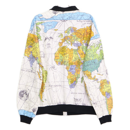 SAINT MICHAEL セントマイケル 【×DR.WOO】ﾎﾜｲﾄ ﾜｰﾙﾄﾞ ﾏｯﾌﾟ ﾍﾟｰﾊﾟｰ ｼﾞｬｹｯﾄ ジャケット XL