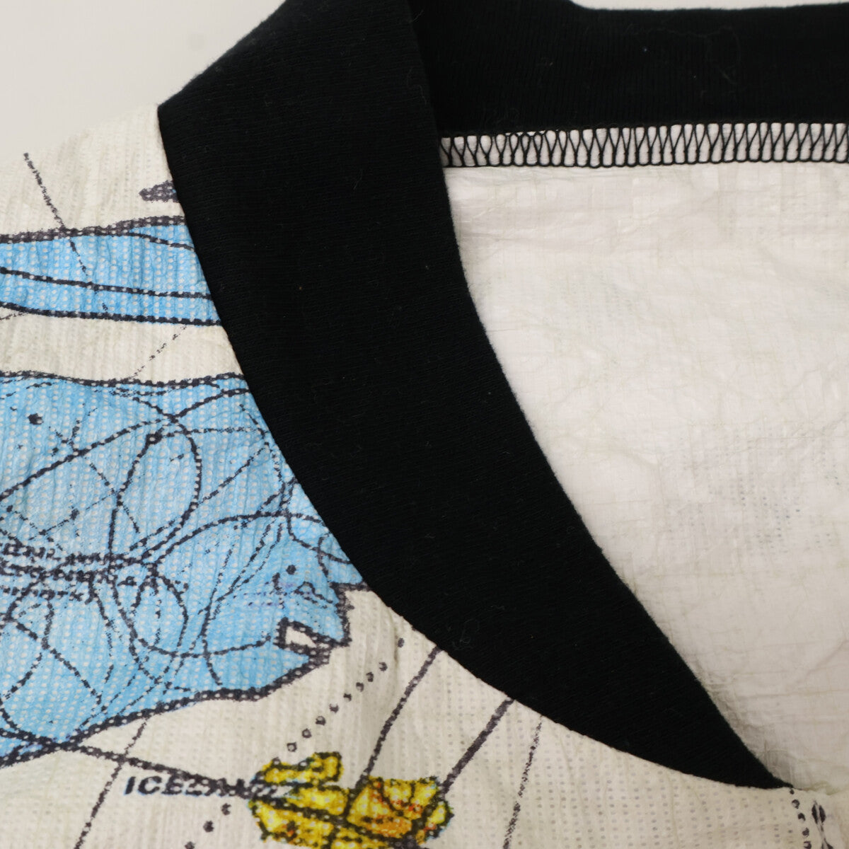 SAINT MICHAEL セントマイケル 【×DR.WOO】ﾎﾜｲﾄ ﾜｰﾙﾄﾞ ﾏｯﾌﾟ ﾍﾟｰﾊﾟｰ ｼﾞｬｹｯﾄ ジャケット XL