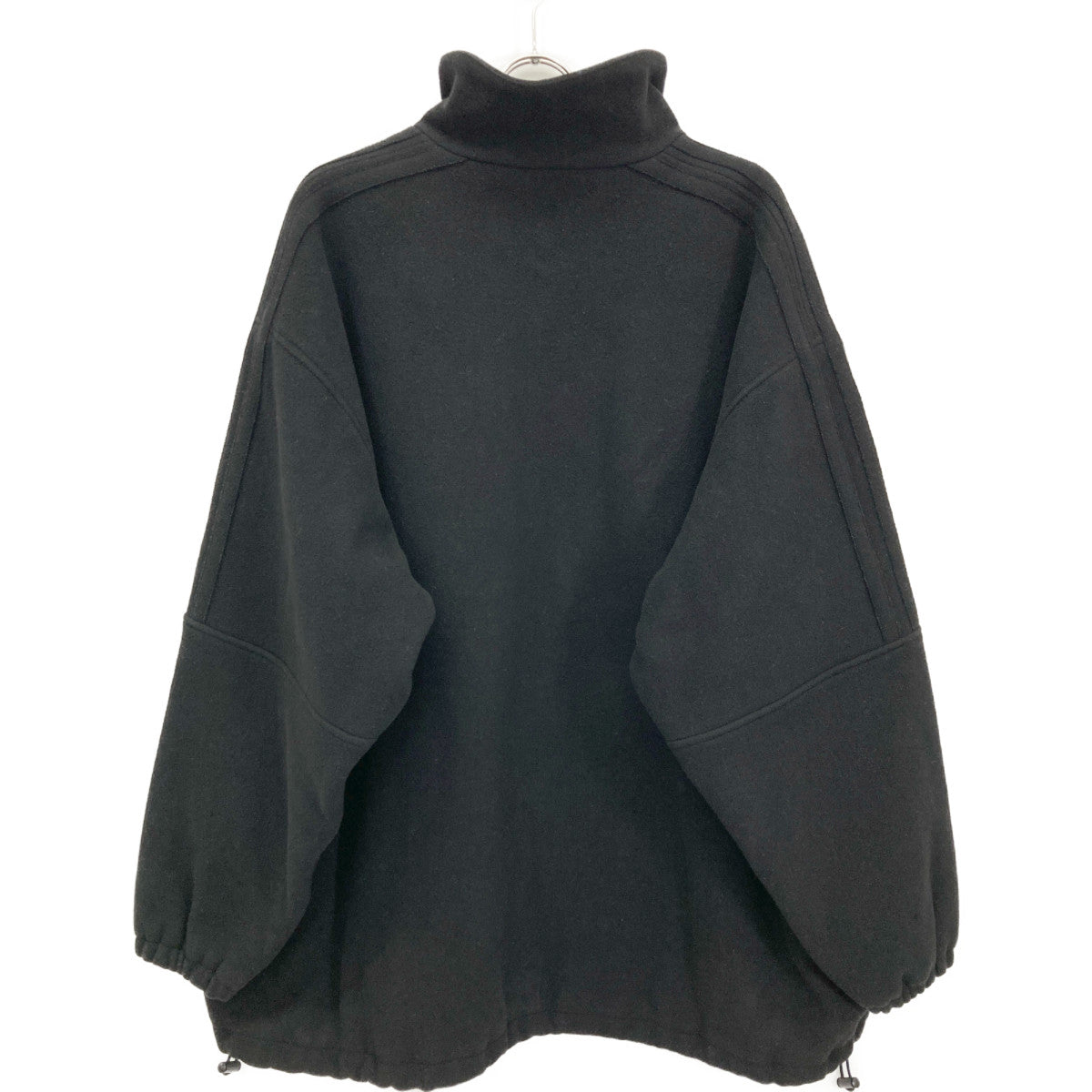 BALENCIAGA バレンシアガ 534315 18AW ﾌﾞﾗｯｸ TRACK SUIT JACKET ﾛｺﾞ刺繍ﾌﾘｰｽｼﾞｬｹｯﾄ ジャケット 46