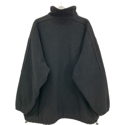 BALENCIAGA バレンシアガ 534315 18AW ﾌﾞﾗｯｸ TRACK SUIT JACKET ﾛｺﾞ刺繍ﾌﾘｰｽｼﾞｬｹｯﾄ ジャケット 46