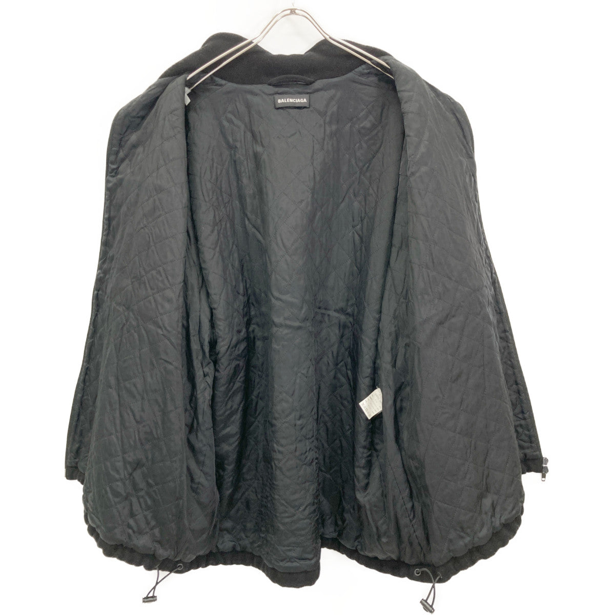 BALENCIAGA バレンシアガ 534315 18AW ﾌﾞﾗｯｸ TRACK SUIT JACKET ﾛｺﾞ刺繍ﾌﾘｰｽｼﾞｬｹｯﾄ ジャケット 46