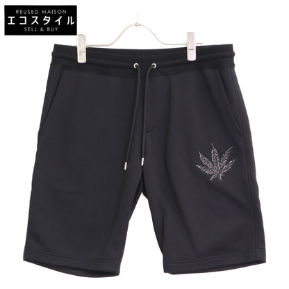 1piu1uguale3 ウノピゥウノウグァーレトレ MRP534 ﾌﾞﾗｯｸ LEAF SWEAT SHORTS ｽｳｪｯﾄｼｮｰﾄﾊﾟﾝﾂ ボトムス 5
