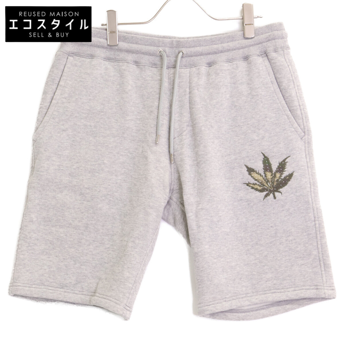 1piu1uguale3 ウノピゥウノウグァーレトレ MRP535 ﾎﾜｲﾄ LEAF SWEAT SHORTS ｽｳｪｯﾄｼｮｰﾄﾊﾟﾝﾂ ボトムス 5