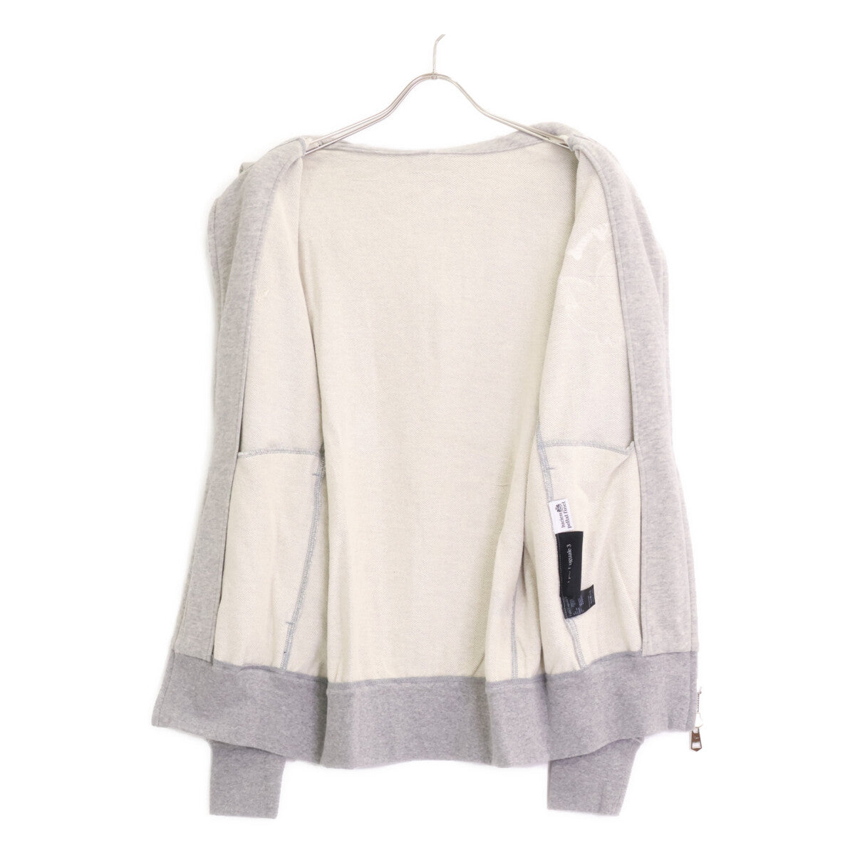 1piu1uguale3 ウノピゥウノウグァーレトレ MRB434 ｸﾞﾚｰ LEAF ｼﾞｯﾌﾟｱｯﾌﾟﾌｰﾃﾞｯﾄﾞﾊﾟｰｶ トップス 5