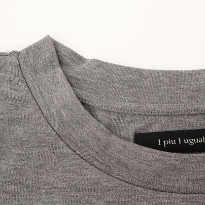 1piu1uguale3 ウノピゥウノウグァーレトレ MRT290 ｸﾞﾚｰ CAMO LEAF R-NECK TEE ﾊﾞｯｸｶﾓﾘｰﾌTｼｬﾂ トップス 6